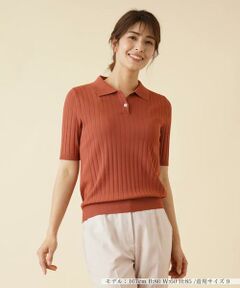 ＊＊Leilian__ / レリアン ニット・セーター | ワイドリブニットポロシャツ