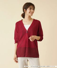 ＊＊Leilian__ / レリアン カーディガン・ボレロ | ラメVネックカ－ディガン