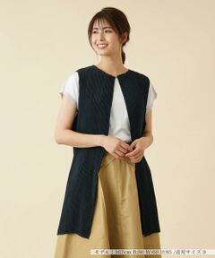 ＊＊Leilian__ / レリアン ベスト | 洗えるリバーシブルプリーツジレ