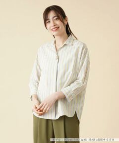 ＊＊Leilian__ / レリアン シャツ・ブラウス | マルチストライプ比翼ブラウス