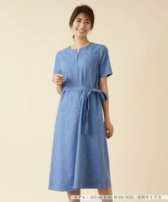 ＊＊Leilian__ / レリアン ミニ丈・ひざ丈ワンピース | フロントジップワンピ－ス