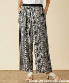 ＊＊Leilian__ / レリアン パンツ | 総柄プリントワイドパンツ