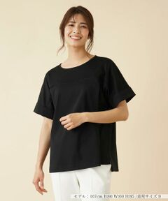 ＊＊Leilian__ / レリアン カットソー | レースライン半袖カットソー