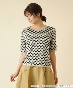 ＊＊Leilian__ / レリアン ニット・セーター | ジオメトリック柄クルーネックニット