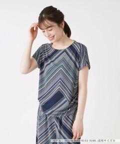 ＊＊Leilian__ / レリアン カットソー | プリント半袖カットソー