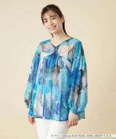＊＊Leilian__ / レリアン シャツ・ブラウス | プリントシフォンブラウス