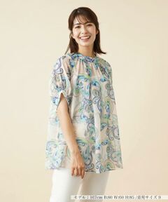 ＊＊Leilian__ / レリアン シャツ・ブラウス | ペイズリー柄スモックブラウス