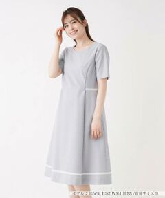 ＊＊Leilian__ / レリアン ミニ丈・ひざ丈ワンピース | シアサッカーワンピース