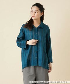 ＊＊Leilian__ / レリアン シャツ・ブラウス | シアーストライプブラウス