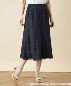 ＊＊Leilian__ / レリアン ミニ・ひざ丈スカート | 刺繍フレアスカート