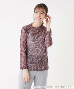 ＊＊Leilian__ / レリアン カットソー | ペイズリー柄ハイネックカットソー