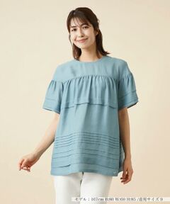 ＊＊Leilian__ / レリアン シャツ・ブラウス | タックボーダーブラウス