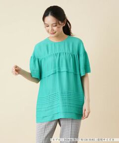 ＊＊Leilian__ / レリアン シャツ・ブラウス | タックボーダーブラウス