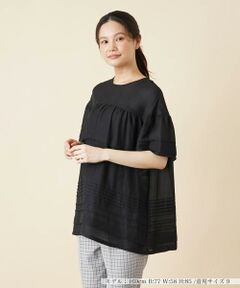 ＊＊Leilian__ / レリアン シャツ・ブラウス | タックボーダーブラウス