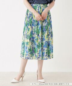 ＊＊Leilian__ / レリアン ミニ・ひざ丈スカート | プリントプリーツスカート