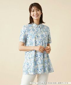 ＊＊Leilian__ / レリアン ポロシャツ | フラワー柄ポロシャツ