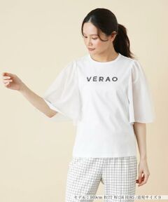 ＊＊Leilian__ / レリアン カットソー | バタフライスリーブ切替カットソー