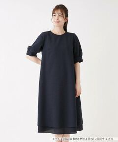 ＊＊Leilian__ / レリアン ミニ丈・ひざ丈ワンピース | 洗えるジャカードチェックワンピース