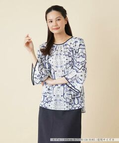 ＊＊Leilian__ / レリアン シャツ・ブラウス | フレアスリーブプリントブラウス