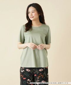 ＊＊Leilian__ / レリアン カットソー | 切替ネックカットソー