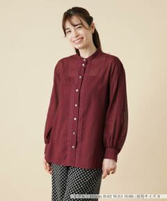 ＊＊Leilian__ / レリアン シャツ・ブラウス | シアーバンドカラーブラウス