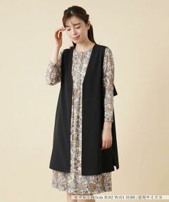 ＊＊Leilian__ / レリアン ベスト | ノーカラーロングベスト