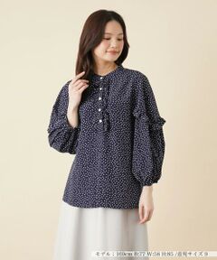 ＊＊Leilian__ / レリアン シャツ・ブラウス | フリルドットブラウス
