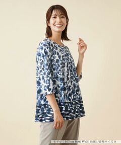 ＊＊Leilian__ / レリアン カットソー | プリントペプラムカットソー