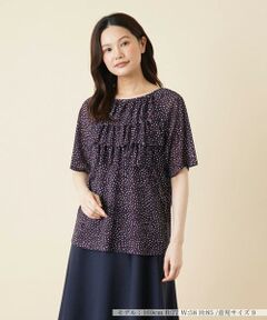 ＊＊Leilian__ / レリアン カットソー | フリルプリントブラウス