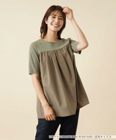 ＊＊Leilian__ / レリアン シャツ・ブラウス | 異素材切替オーバーブラウス