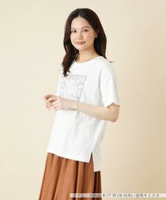 ＊＊Leilian__ / レリアン カットソー | 刺繍Tシャツ