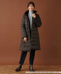 中わたキルティングロングコート