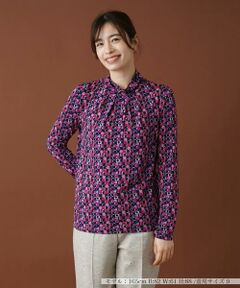 ＊＊Leilian__ / レリアン カットソー | 幾何学柄ハイネックカットソー