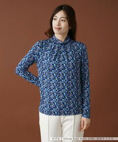 ＊＊Leilian__ / レリアン カットソー | 幾何学柄ハイネックカットソー