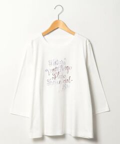 七分袖ロゴTシャツ