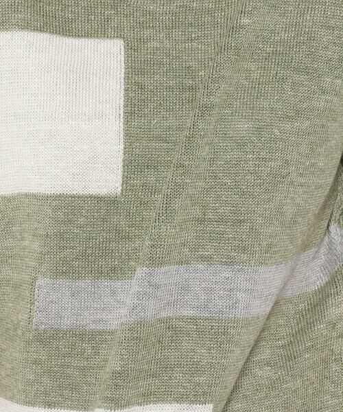 Leilian PLUS HOUSE / レリアンプラスハウス ニット・セーター | 配色デザイン半袖ニット | 詳細4