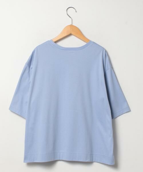 Leilian PLUS HOUSE / レリアンプラスハウス カットソー | 五分袖ロゴプリントＴシャツ | 詳細1