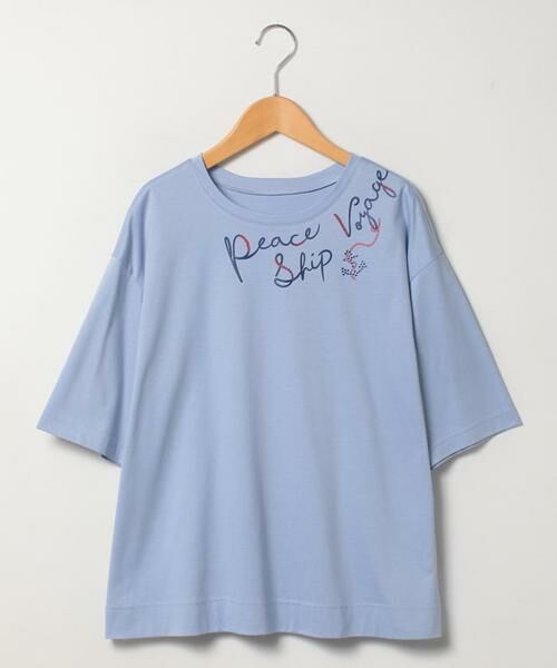 Leilian PLUS HOUSE / レリアンプラスハウス カットソー | 五分袖ロゴプリントＴシャツ | 詳細4