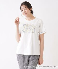 フラワープリント半袖Ｔシャツ