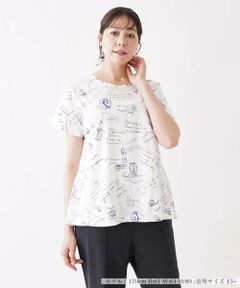 プリントペプラムTシャツ