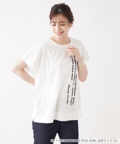 ロゴ刺繍クルーネックTシャツ