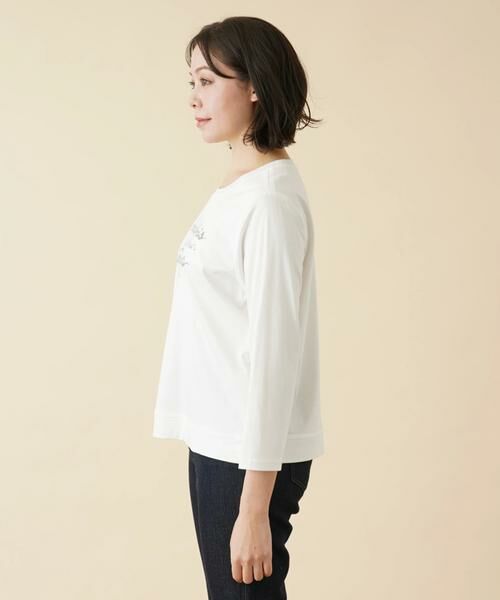 Leilian PLUS HOUSE / レリアンプラスハウス カットソー | ロゴロングスリーブTシャツ | 詳細5