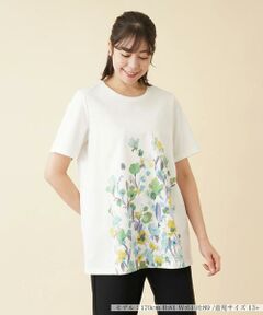 フラワープリントTシャツ