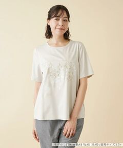 刺繍プリントTシャツ