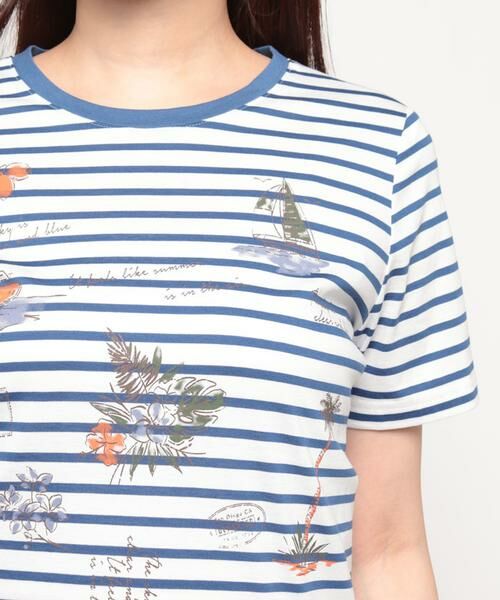 Leilian PLUS HOUSE / レリアンプラスハウス カットソー | ヘルシーボーダーTシャツ | 詳細3