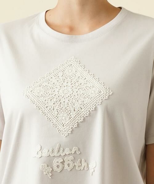 Leilian PLUS HOUSE / レリアンプラスハウス カットソー | スクエアレースTシャツ | 詳細13