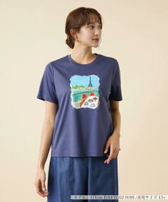 刺繍プリントTシャツ