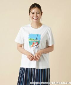 刺繍プリントTシャツ