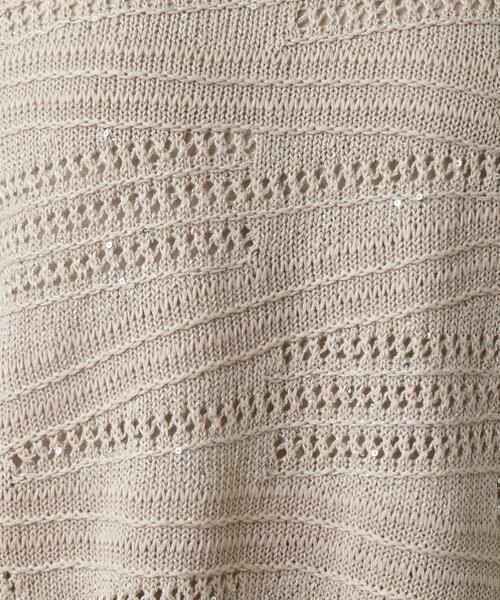 Leilian PLUS HOUSE / レリアンプラスハウス ニット・セーター | 透かし編み柄半袖ニットプルオーバー | 詳細18