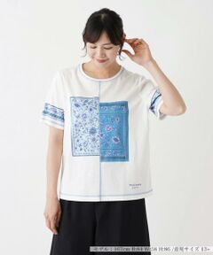 スカーフ柄Ｔシャツ